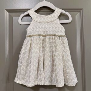 Biscotti Baby Cream/Gold Dress Size 3-6 Months